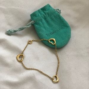 Tiffany & Co Elsa Peretti open heart bracelet 18k